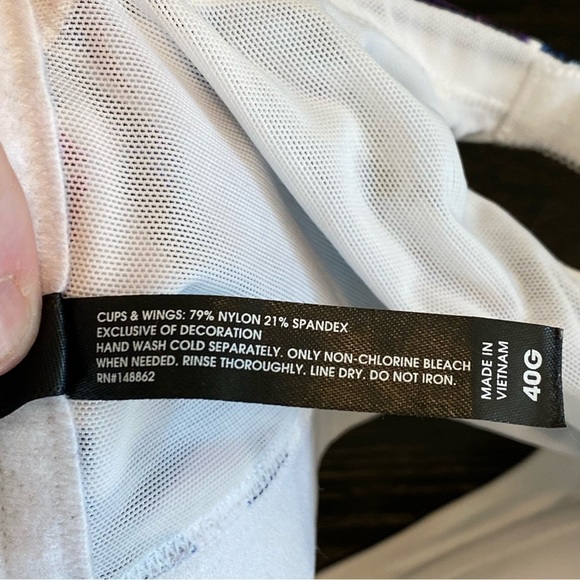 Torrid Bra 40 G Lightly Lined Full Coverage Balconette Floral 360 Back Smoothing - Picture 8 of 8